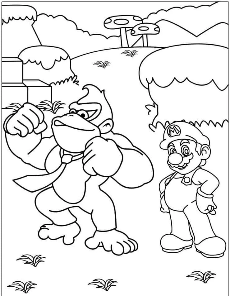 coloriage Mario à imprimer pdf 1