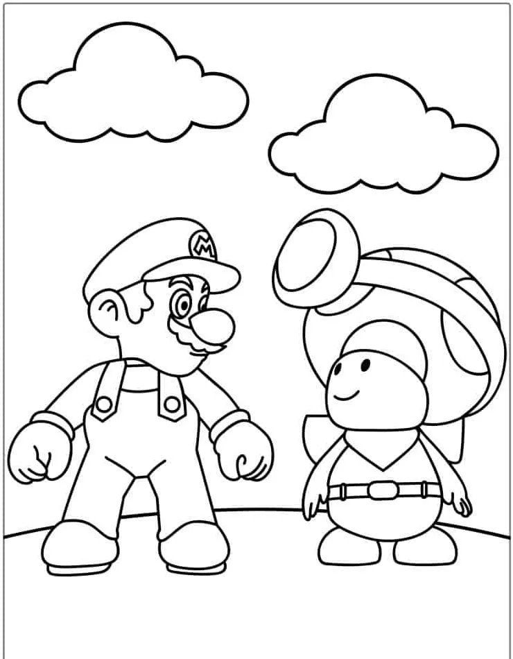 télécharger coloriage Mario gratuit