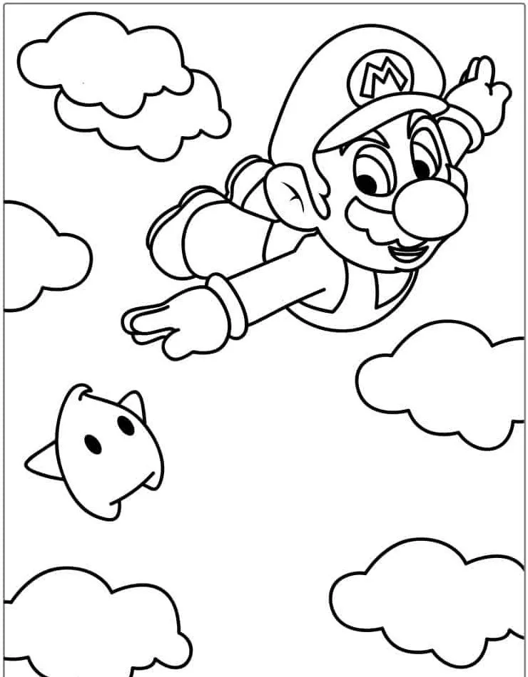 coloriage Mario à imprimer pdf 2