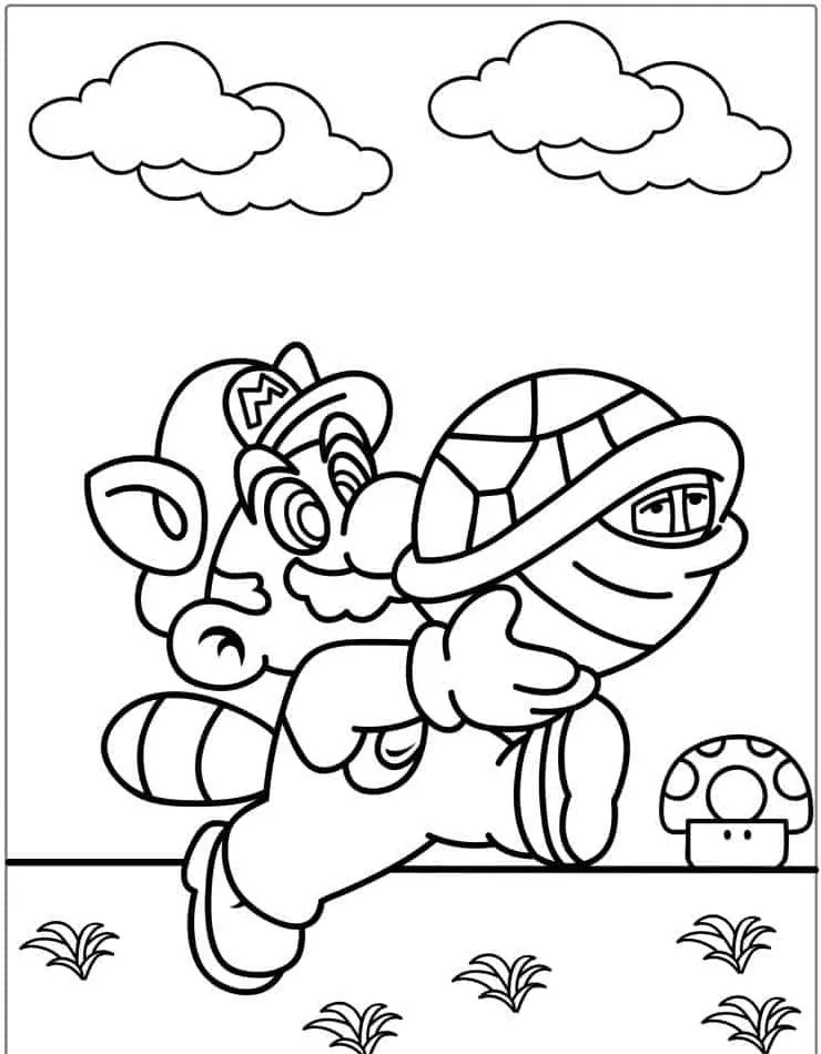 coloriage Mario pour enfants 1