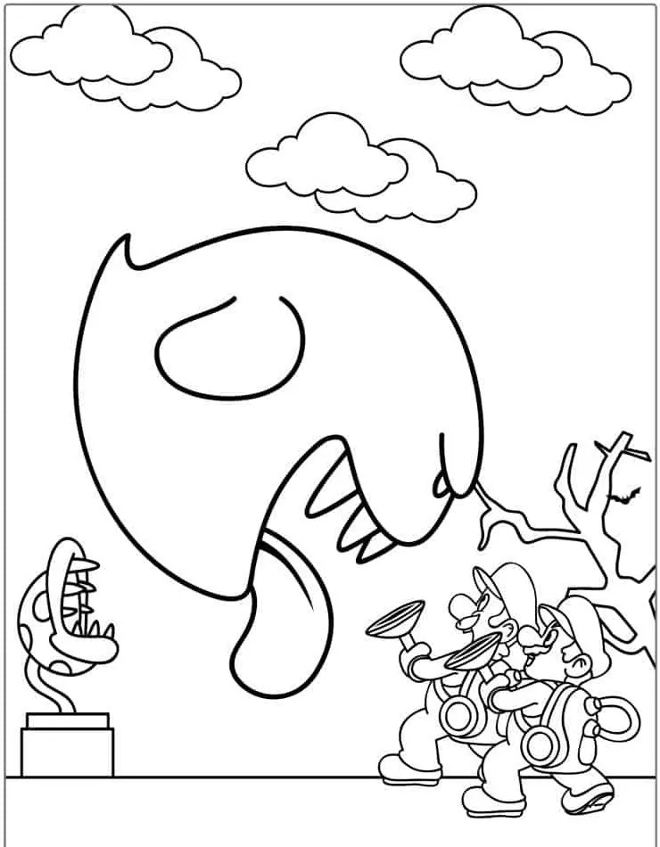 coloriage Mario pour enfant