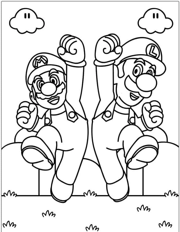 coloriage Mario gratuit a imprimer