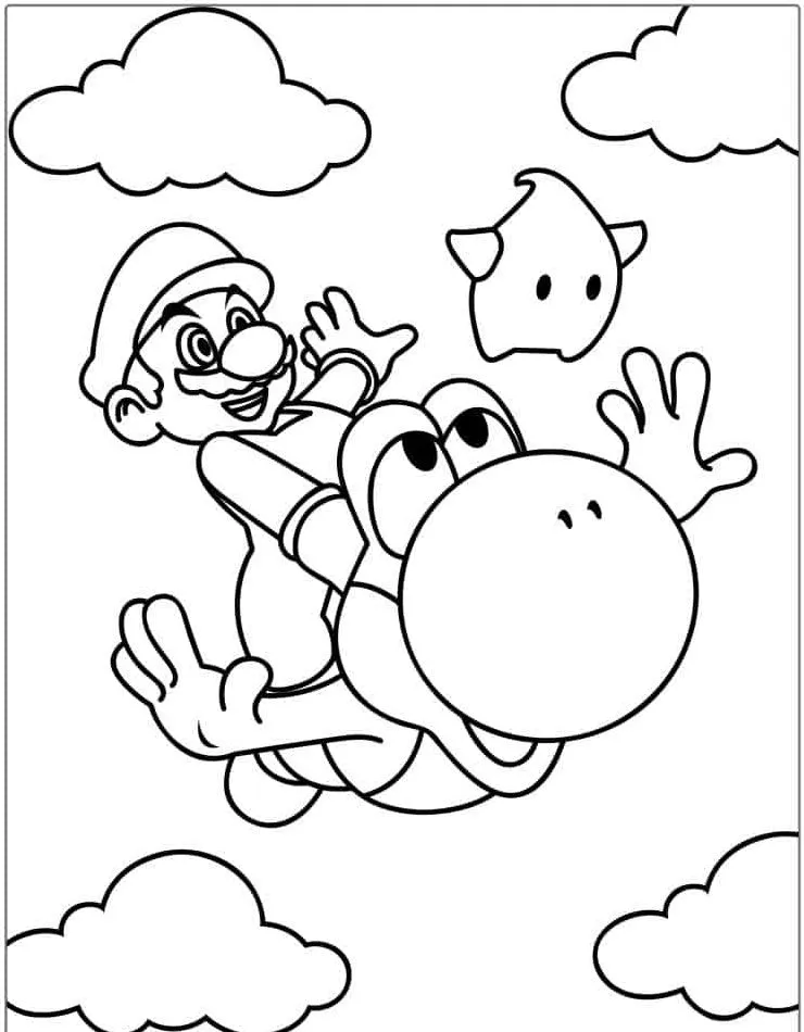 coloriage Mario a dessiner et imprimer