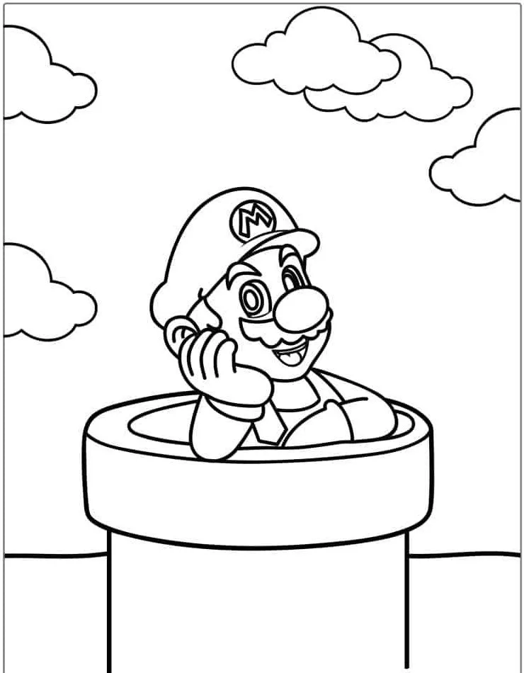 coloriage Mario et apprentissage