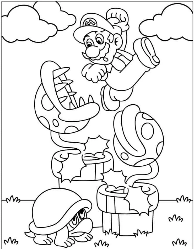 coloriage Mario pour enfant 1