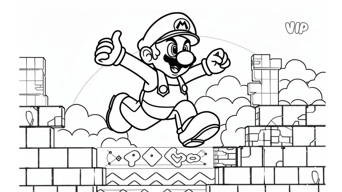 coloriage Mario a colorier en ligne