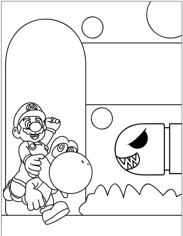 coloriage Mario à imprimer pour enfant de 12 ans 1