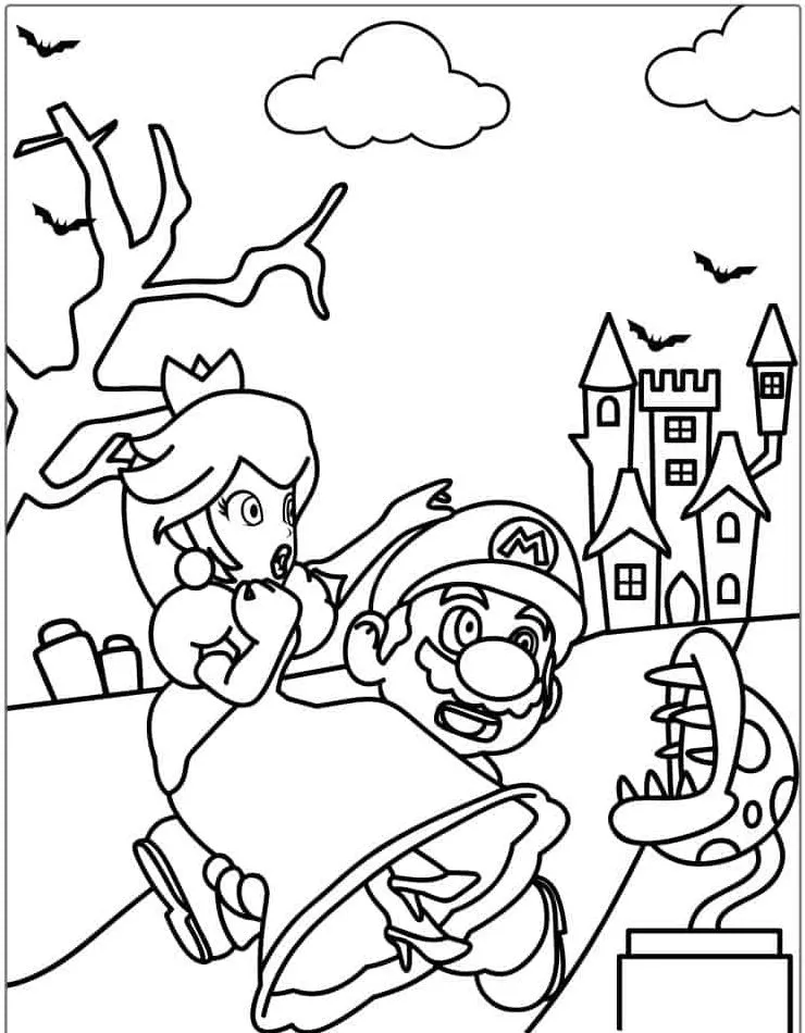 coloriage Mario et decoupage a imprimer gratuit 1