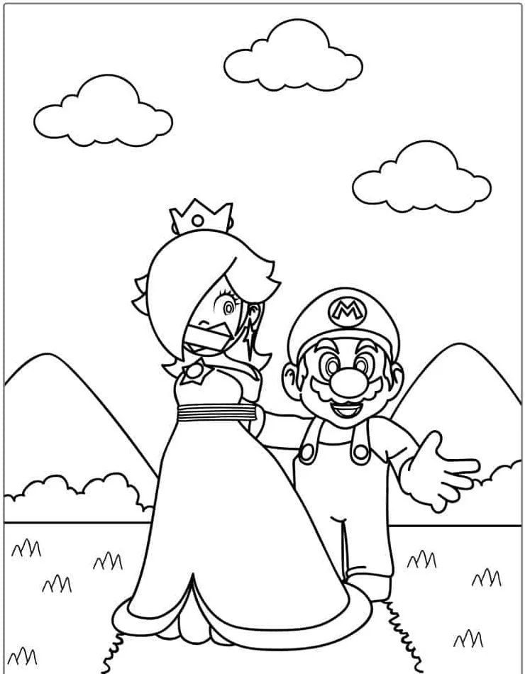 coloriage Mario pour enfant de 10 ans