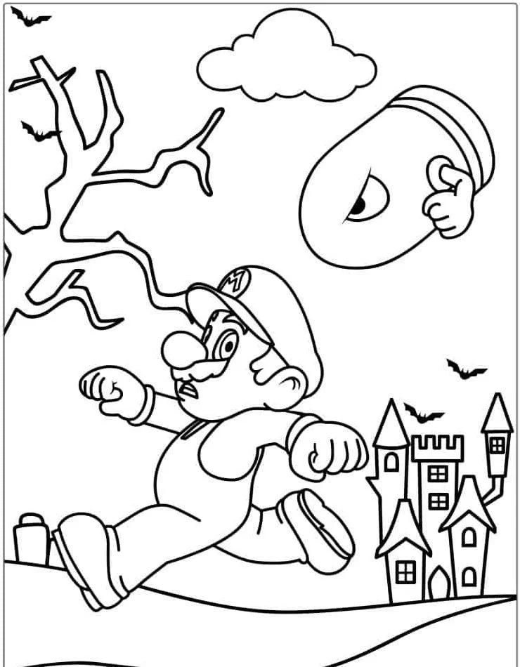 coloriage Mario pour primaire