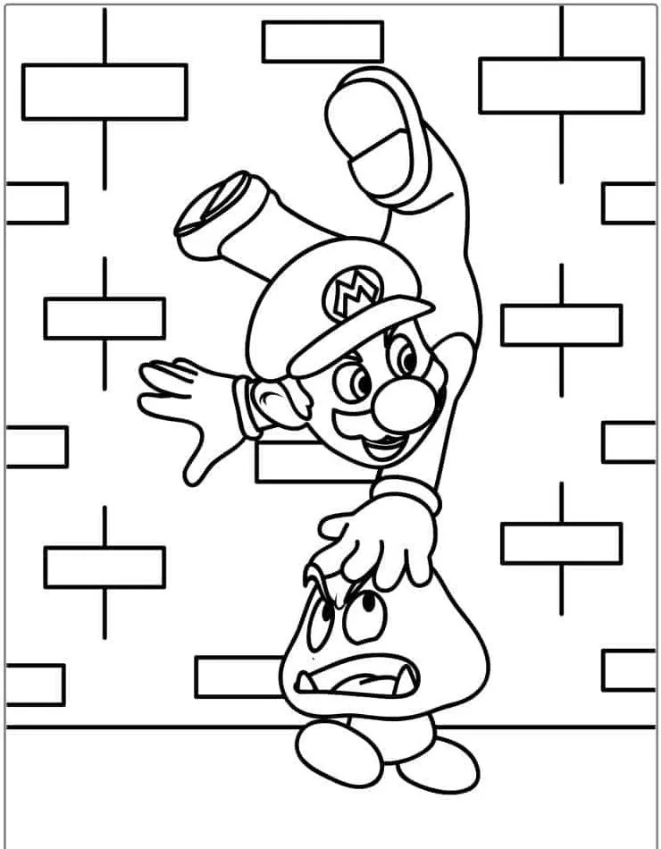 coloriage Mario a imprimer