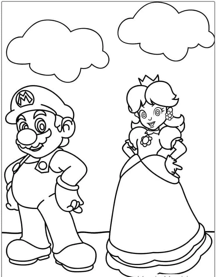 coloriage Mario à imprimer pour enfant de 12 ans 2