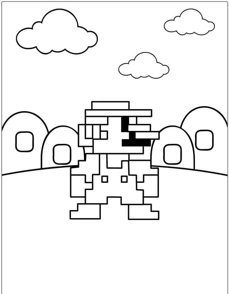 coloriage Mario gratuit