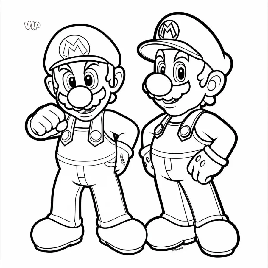 coloriage Mario à imprimer pdf