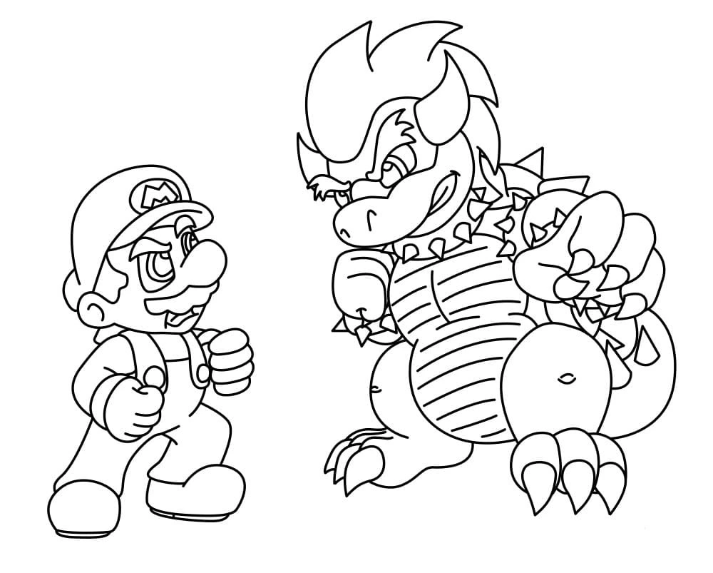 coloriage Mario à imprimer gratuitement