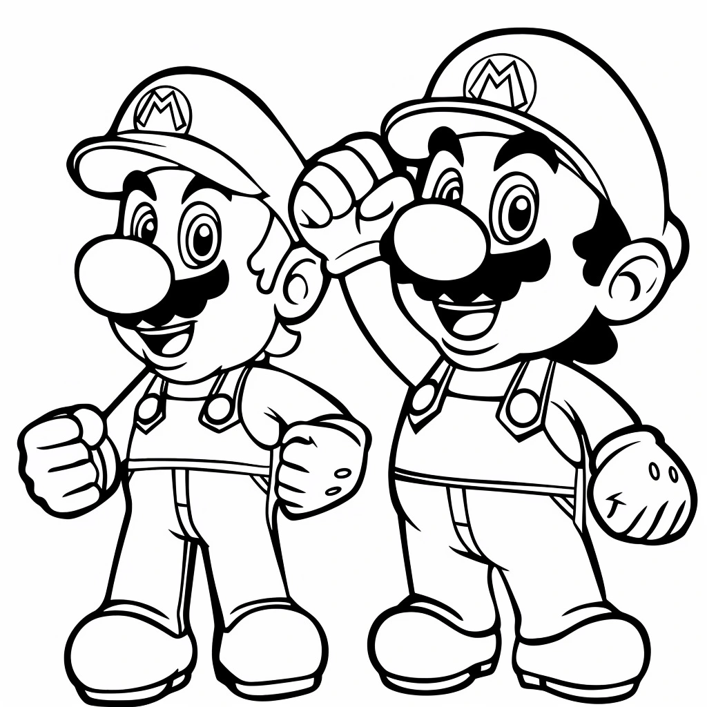 imprimer coloriage Mario