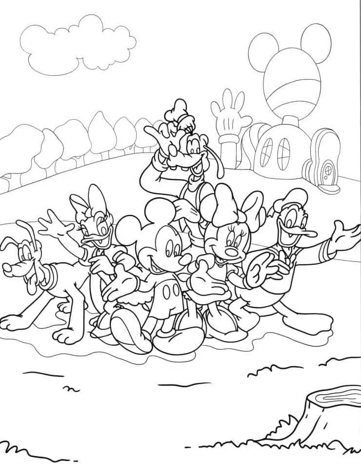 coloriage Mickey Mouse à imprimer pdf gratuit