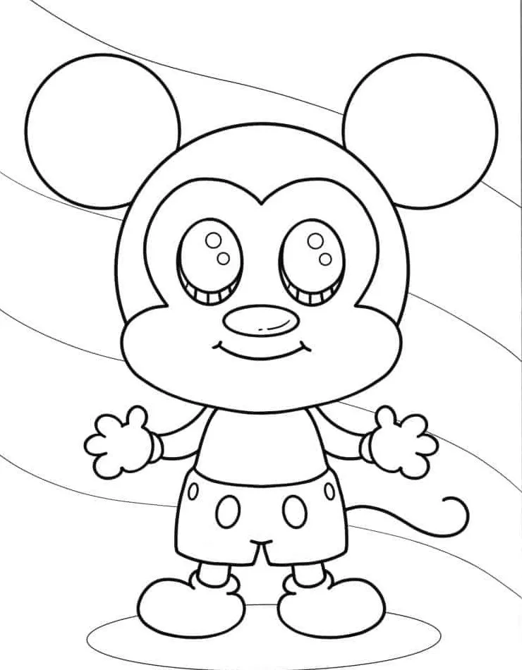 coloriage Mickey Mouse à imprimer pour enfants 1