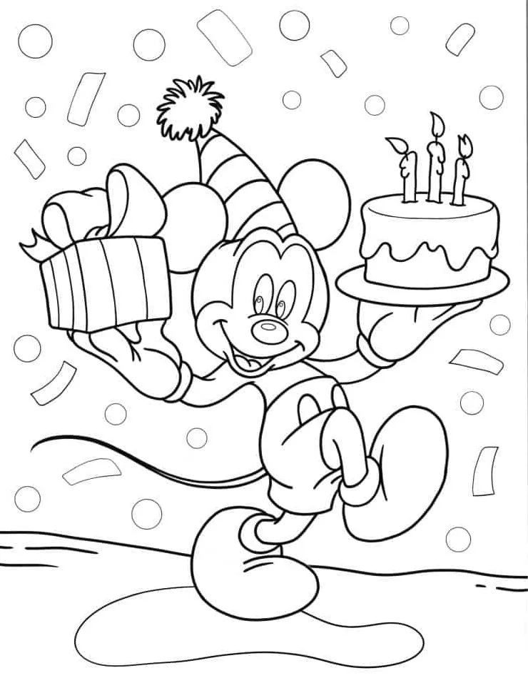 coloriage Mickey Mouse d'enfant a imprimer