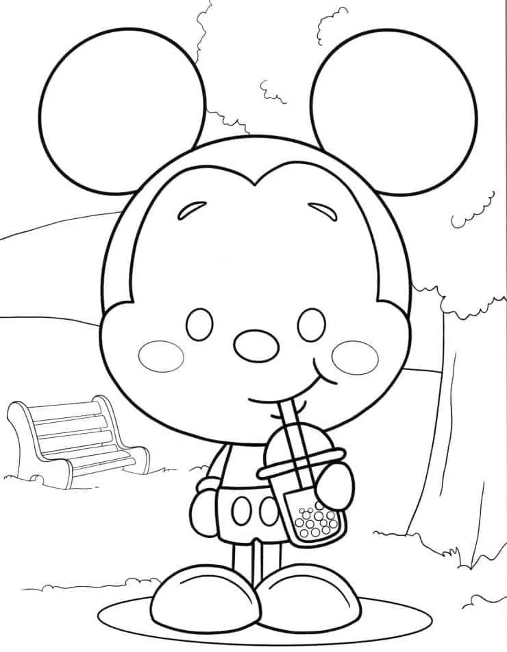 coloriage Mickey Mouse à imprimer pour enfants 2