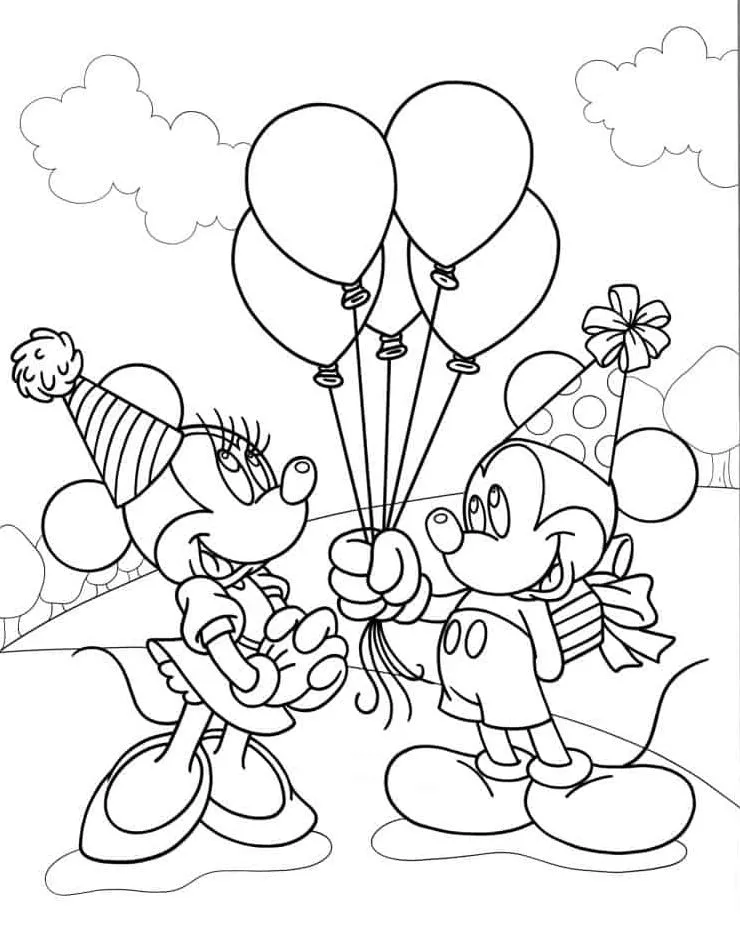 coloriage Mickey Mouse et decoupage a imprimer gratuit