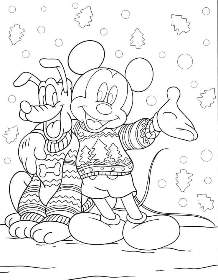 coloriage Mickey Mouse pour enfant de 4 ans 1