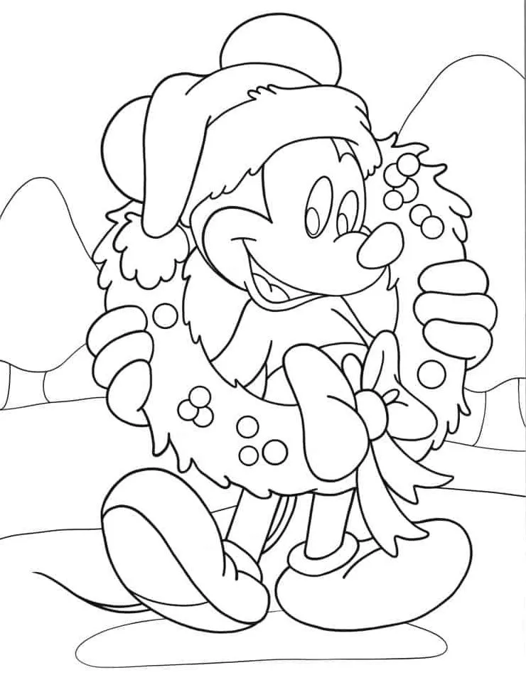 coloriage Mickey Mouse à imprimer pour enfant de 7 ans 1