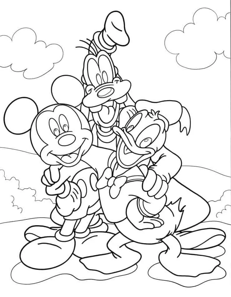 coloriage Mickey Mouse à imprimer pdf