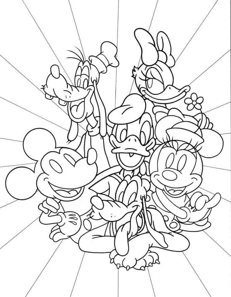 a imprimer coloriage Mickey Mouse gratuit