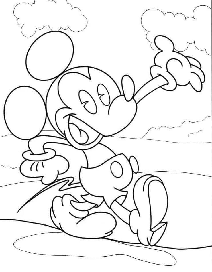 coloriage Mickey Mouse educatif pour enfant 2