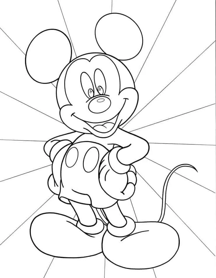 imprimer coloriage Mickey Mouse 2