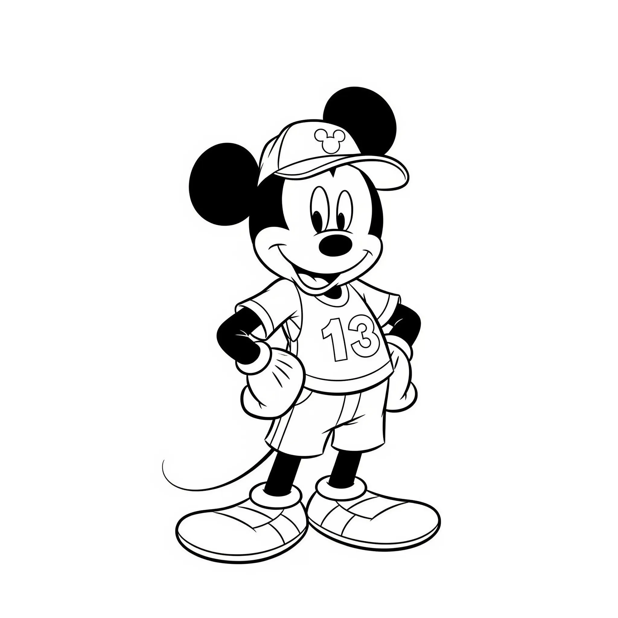 coloriage Mickey Sportif à imprimer pdf