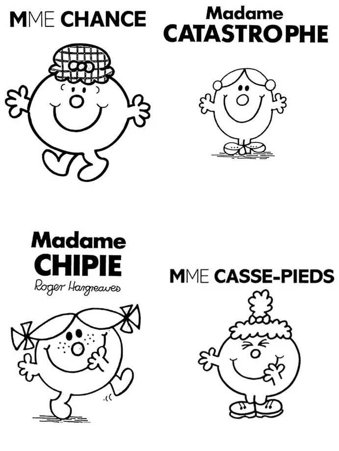 coloriage Monsieur Madame gratuit a imprimer