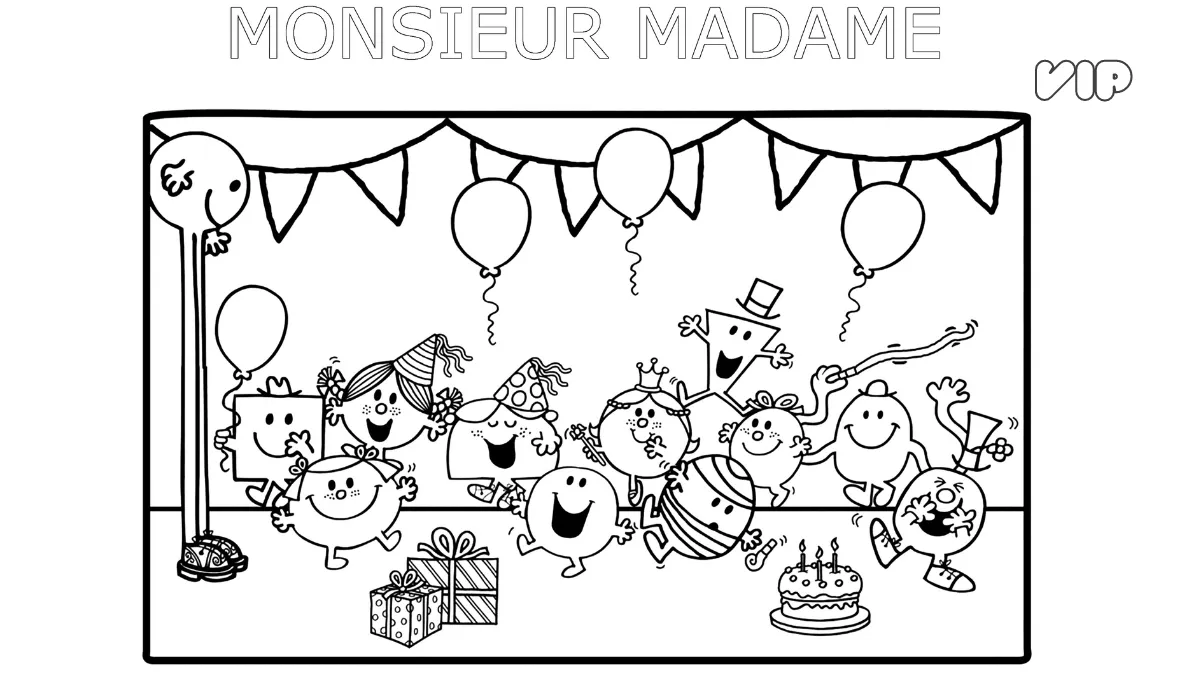 coloriage Monsieur Madame a colorier en ligne gratuitement