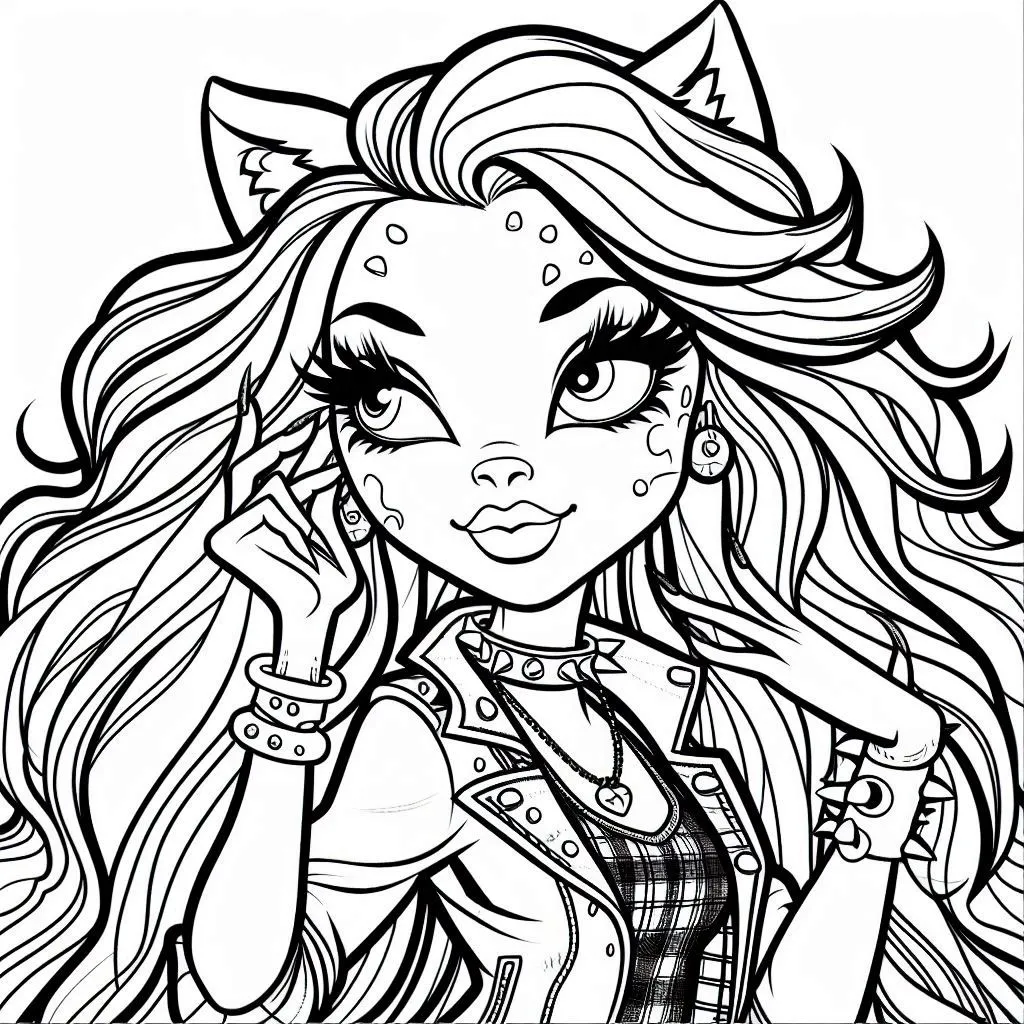 coloriage Monster High à imprimer kawaii