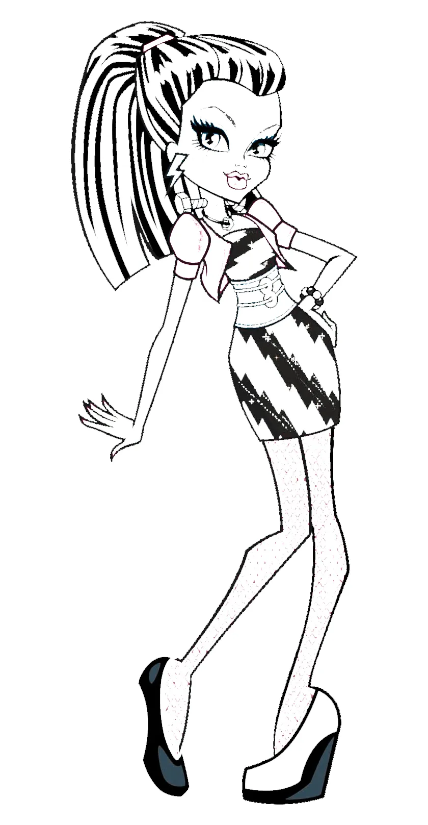 coloriage Monster High à imprimer pour enfant de 8 ans