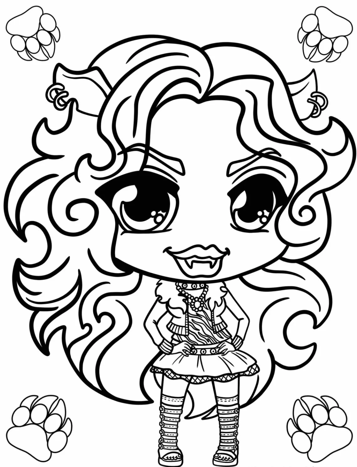 image de coloriage Monster High pour enfant