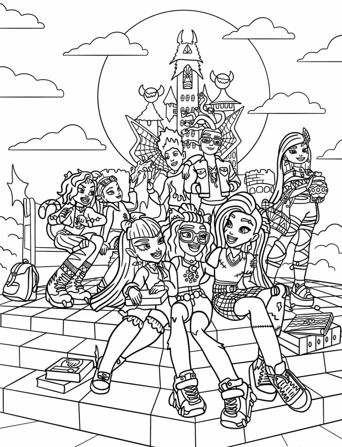 coloriage Monster High pour enfant de 7 ans