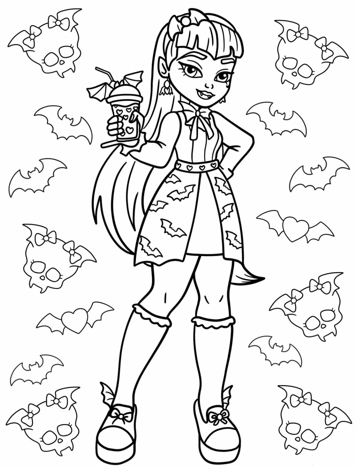 coloriage Monster High a imprimer pour enfant de 4 ans 1