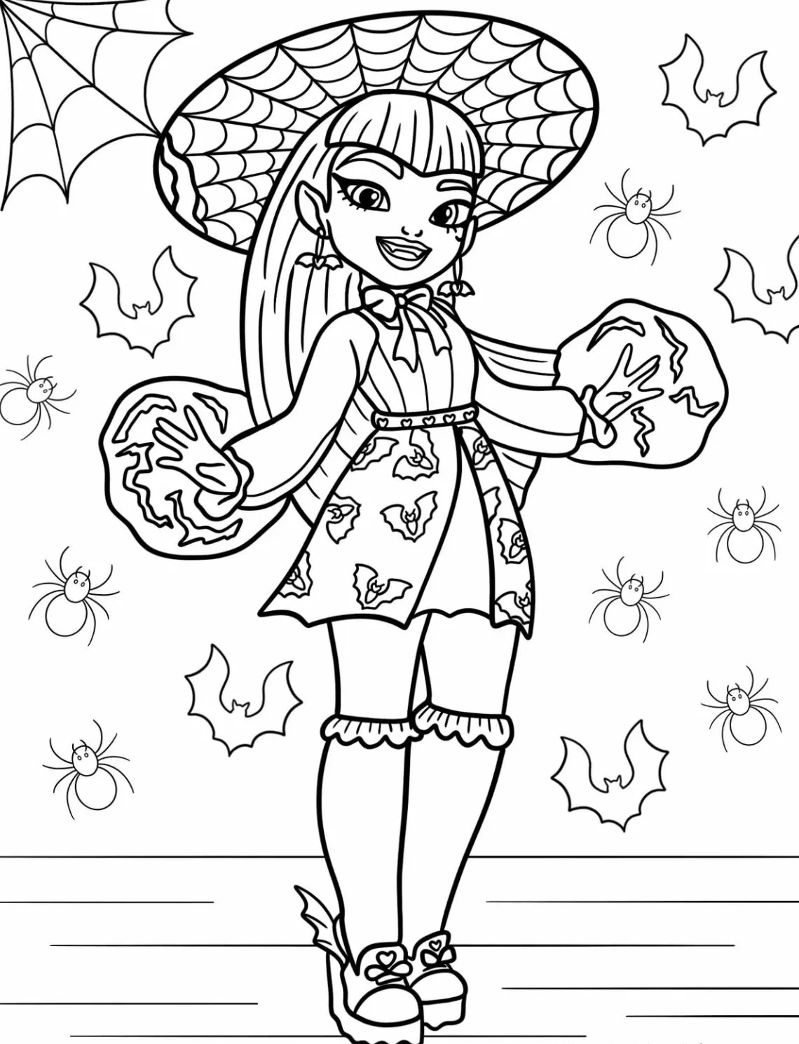 coloriage Monster High a imprimer pour enfant de 4 ans