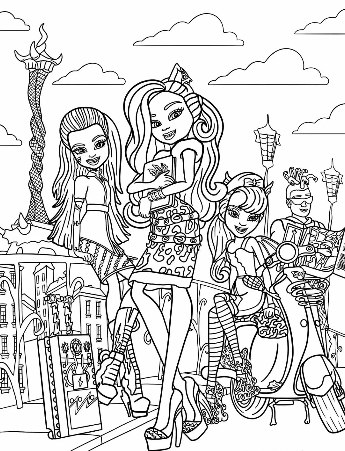 coloriage Monster High et découpage à imprimer