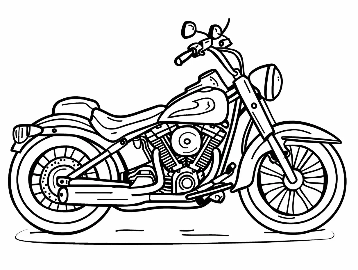 coloriage Moto gratuit pour enfants