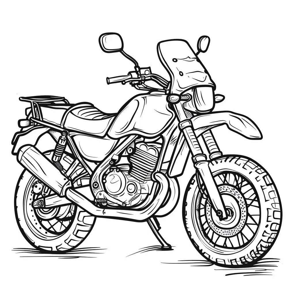 coloriage Moto pour enfant de 4 ans