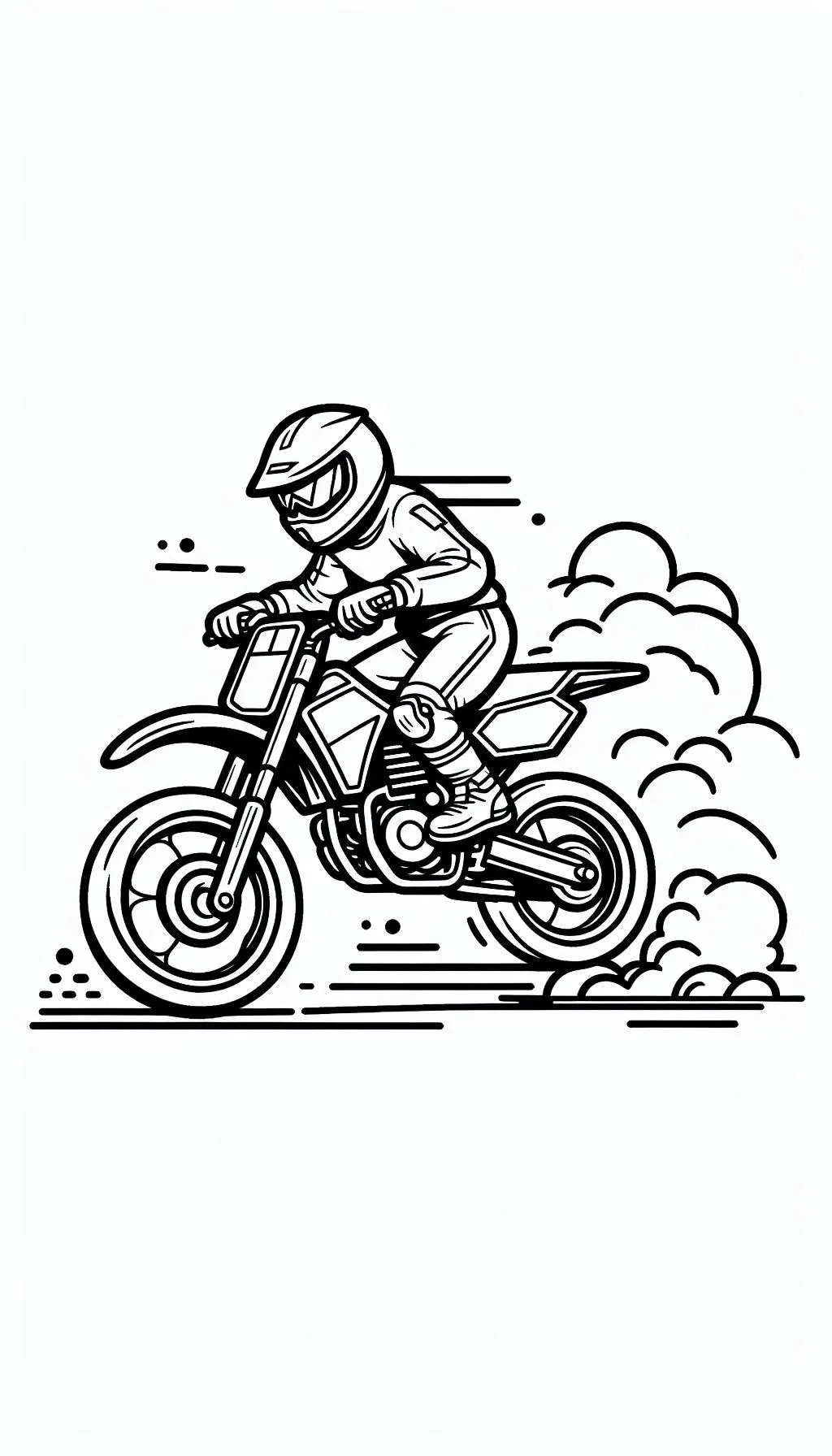 coloriage Moto pour enfant de 3 ans