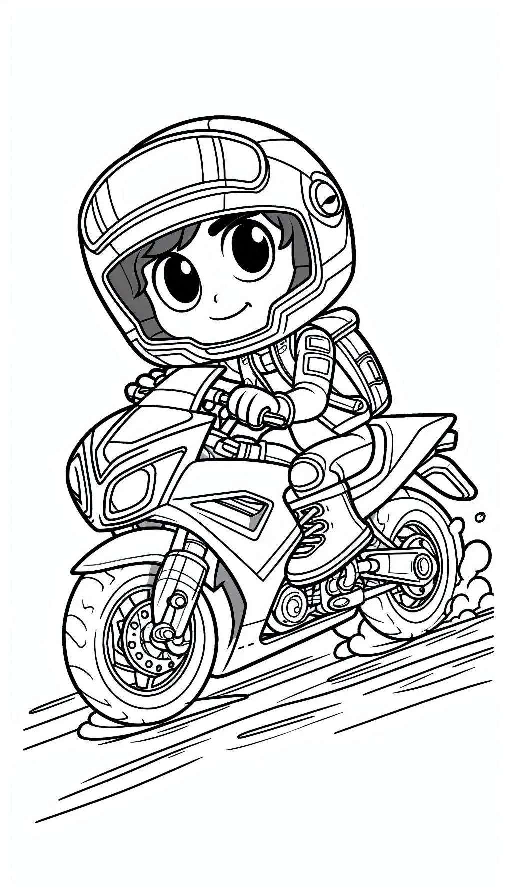 coloriage Moto pour enfant à imprimer