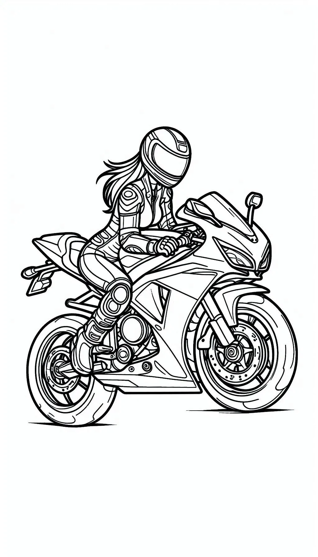 imprimer coloriage Moto pour enfant