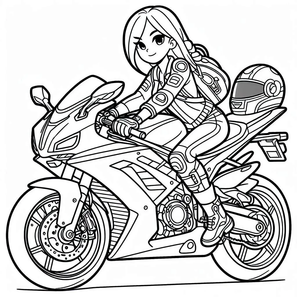 coloriage Moto gratuit à imprimer