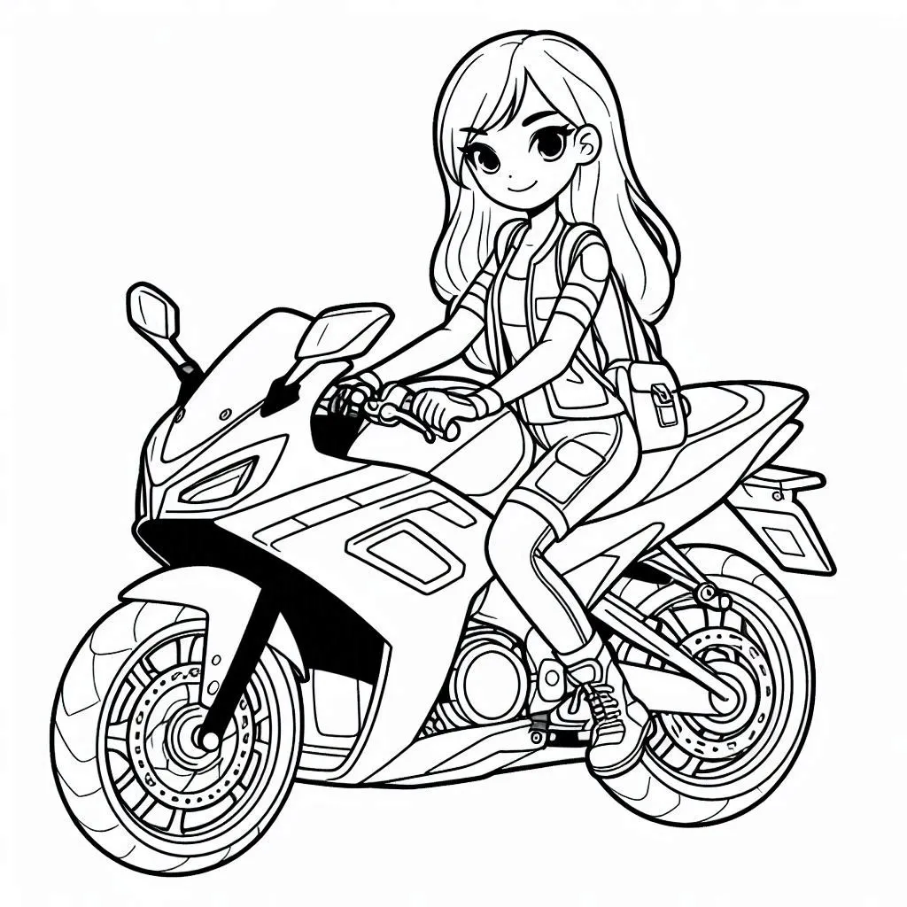 a imprimer coloriage Moto gratuit 1