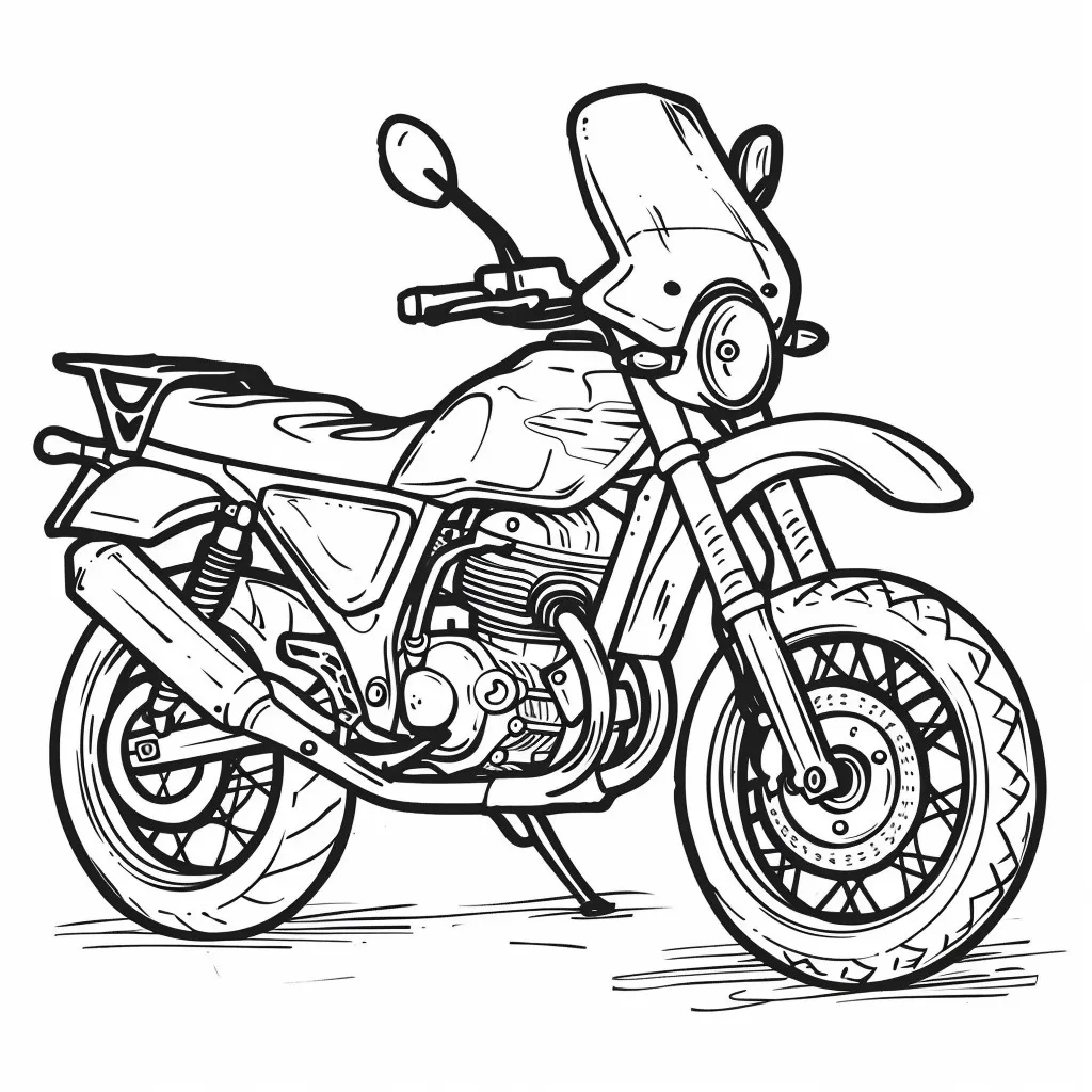 imprimer coloriage Moto gratuit