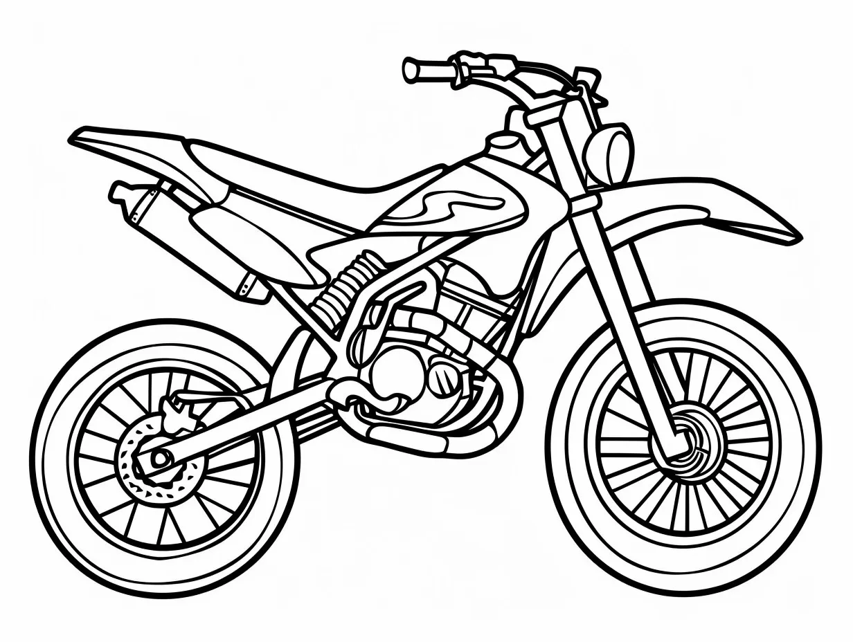 coloriage Moto à imprimer kawaii